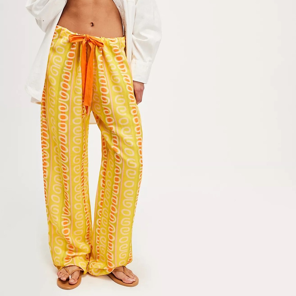 NEW Kinga Csilla Sun Stripe Straight-Leg Pants